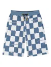 Marc Jacobs Checkered Drawstring Shorts In Blue