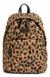 Marc Jacobs Cheetah Diamond Quilt Backpack In Brown