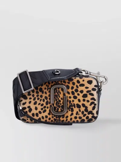 MARC JACOBS CHEETAH HAIRCALF SNAPSHOT SHOULDER BAG