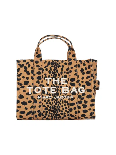 Marc Jacobs Cheetah Medium Tote Bag In Brown