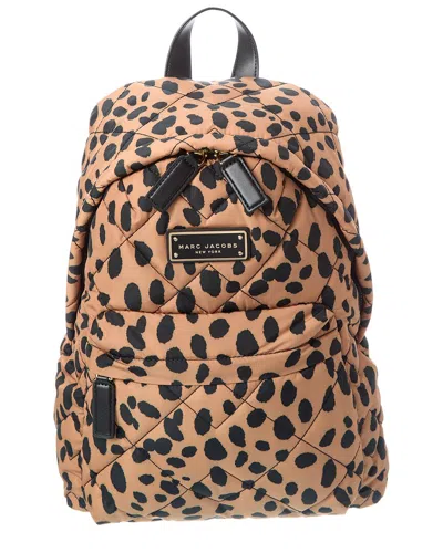 Marc Jacobs Cheetah Quilted Backpack In Black