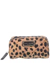 Marc Jacobs Cheetah Quilted Slgs Cosmetic Case In Brown