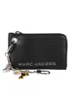 Marc Jacobs Zippered Mini Wallet With Pendant In Black