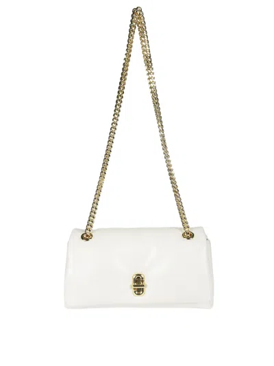 Marc Jacobs Chic Mini Handbag With Chain Detail In White