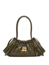 Marc Jacobs Womens Beech Cristina Logo-plaque Leather Satchel Bag In Brown