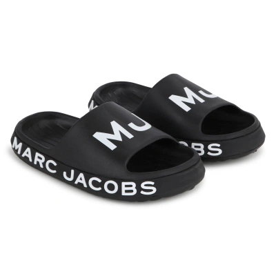 Marc Jacobs Kids' Ciabatte Con Logo In Black