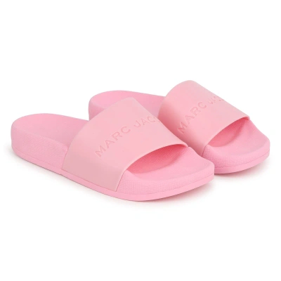 Marc Jacobs Kids' Ciabatte Con Logo In Pink