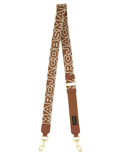 Marc Jacobs Cinturino In Tessuto Con Logo In Brown