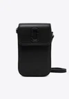 Marc Jacobs Clover Leather Phone Holder In Brown