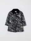 Marc Jacobs Girl's Zebra Faux Fur Coat In Black
