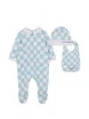 Marc Jacobs Collared Chequered-pattern Pyjama Set In Blue
