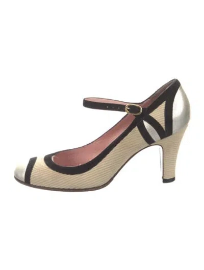 Pre-owned Marc Jacobs Colorblock Pattern Pumps In Multi