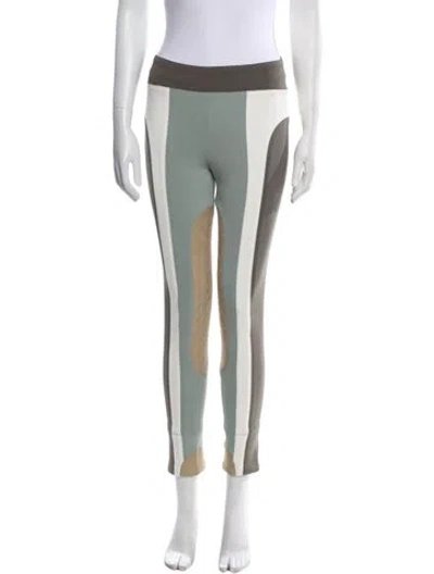 Pre-owned Marc Jacobs Colorblock Pattern Skinny Leg Pants In White