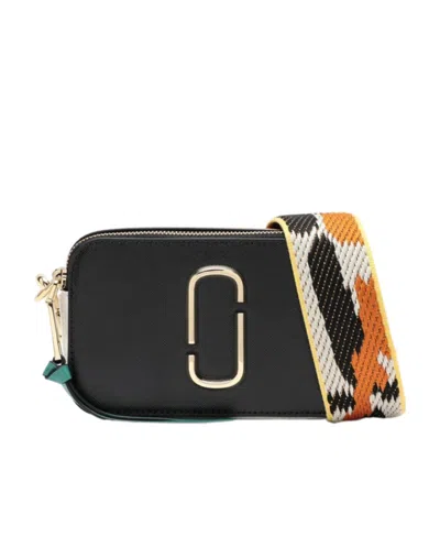 Marc Jacobs Colorful Logo Zipper Shoulder Bag In 003 New Black Multi