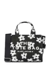 Marc Jacobs Compact Floral Pattern Tote In Black