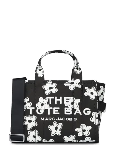Marc Jacobs Compact Floral Pattern Tote In Black