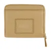 Marc Jacobs Compact Leather Wallet In Beige