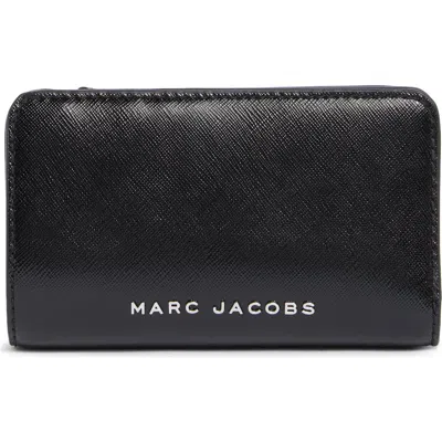 Marc Jacobs Compact Leather Wallet In Black