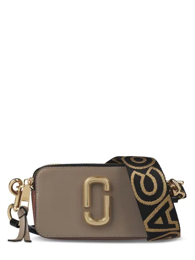Marc Jacobs Compact Rectangular Bag With Gold-tone Logo In Neutral