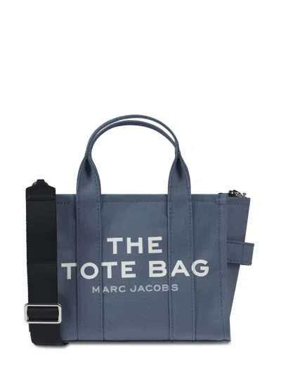Marc Jacobs Compact Tote Bag With Structured Design And Bold Branding In Gray