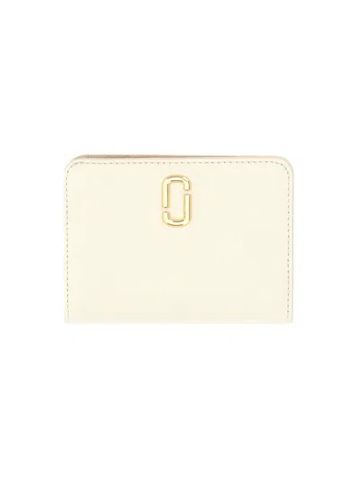 Marc Jacobs Compact Wallet The J Marc Mini In Ivory