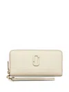 Marc Jacobs Continental Cloud White Leather Wallet In Neutral