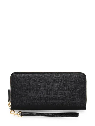 Marc Jacobs Continental Leather Wallet In 黑色