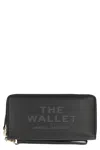 Marc Jacobs Continental Leather Wallet In Gray