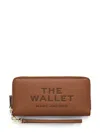 Marc Jacobs Continental Leather Wallet In Brown