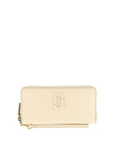 Marc Jacobs Continental Wallet With Logo In White