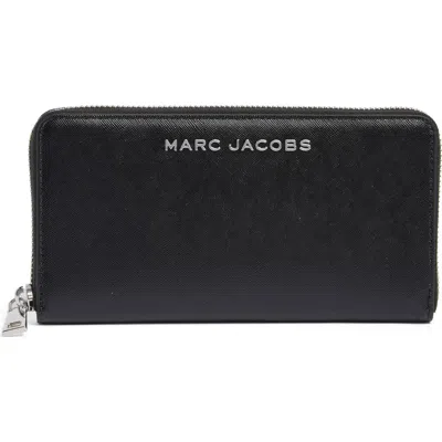 Marc Jacobs Continental Zip Wallet In Black