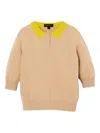 Marc Jacobs Contrast-collar Wool Polo In Neutral