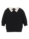 Marc Jacobs Contrast-collar Wool Top In Black