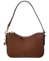 Marc Jacobs Convertible Leather Wristlet In Brown