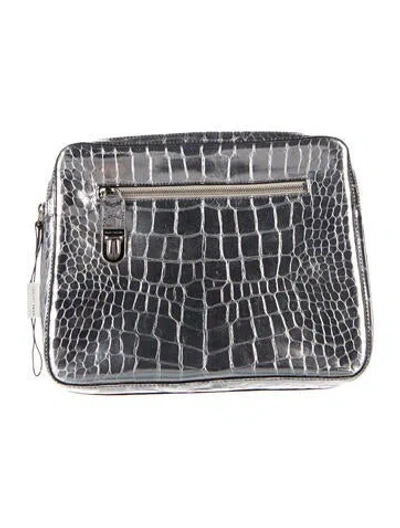 Pre-owned Marc Jacobs Cosmetic Bag In Silver