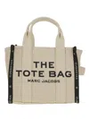 Marc Jacobs Cotton Canvas Small Tote With Adjustable Shoulder Strap In Neutrals
