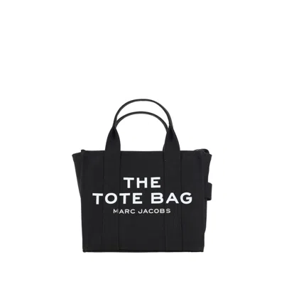 Marc Jacobs Cotton Canvas Tote Bag In Black