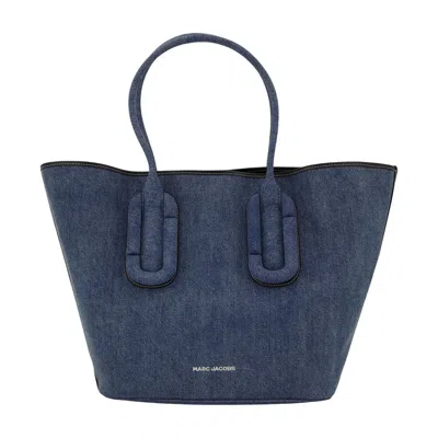 Marc Jacobs Cotton Canvas Tote Bag In Blue