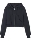 Marc Jacobs Women's Cotton Cropped Hoodie In Black
