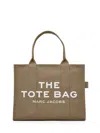 Marc Jacobs Cotton Logo-printed Tote Bag With Double Handles In Brown