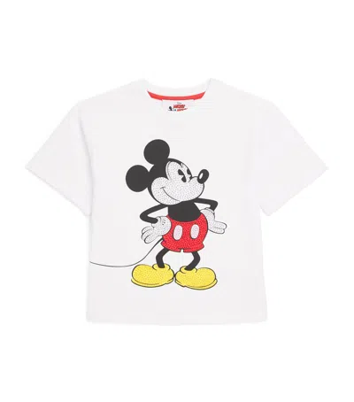 Marc Jacobs Kids' Cotton Mickey Mouse T-shirt In White