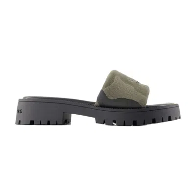 Marc Jacobs Multicolor Cotton Sandals In Black