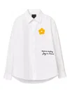 Marc Jacobs Cotton Shirt With Flower Patch In White