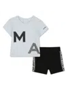 Marc Jacobs Multicolor Suit For Baby Boy With Logo In Blue