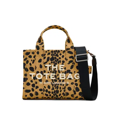 Marc Jacobs The Cheetah Canvas Small Tote Bag In Black Multi