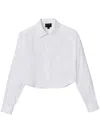 Marc Jacobs Logo-jacquard Crop Button-down Femme Shirt