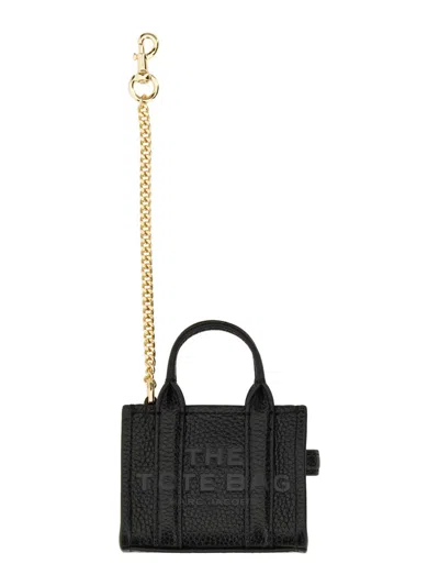 Marc Jacobs Cow Leather Key Case In Black