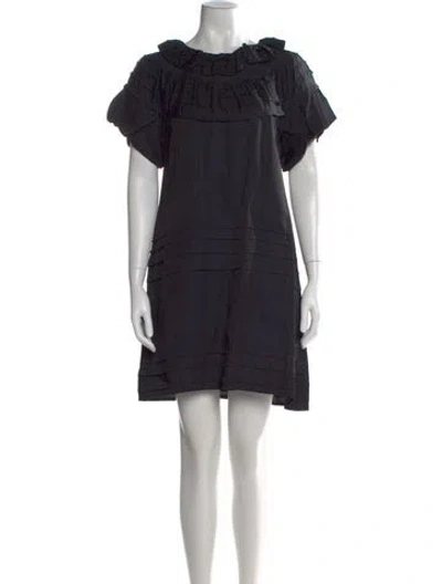 Pre-owned Marc Jacobs Cowl Neck Mini Dress In Blue