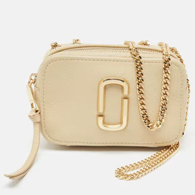 Pre-owned Marc Jacobs Cream Leather Glam Shot Crossbody Bag