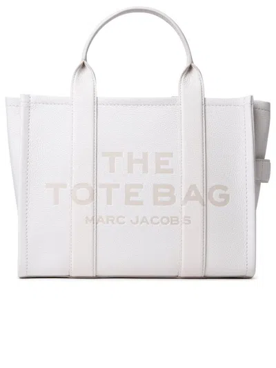 Marc Jacobs Cream Leather Midi Tote Bag In Beige